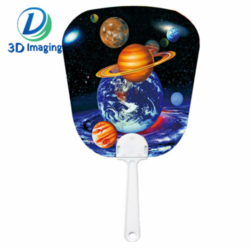 Promotional Hand Fans 3D Lenticular Printing Antistatic And Heat Resistant