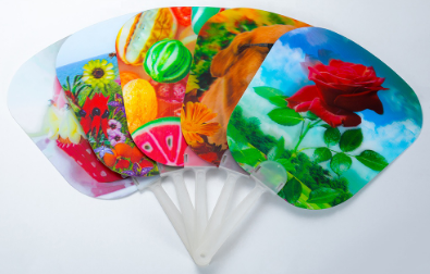 Durable Custom Lenticular Printing 3D Advertising Handle Fan