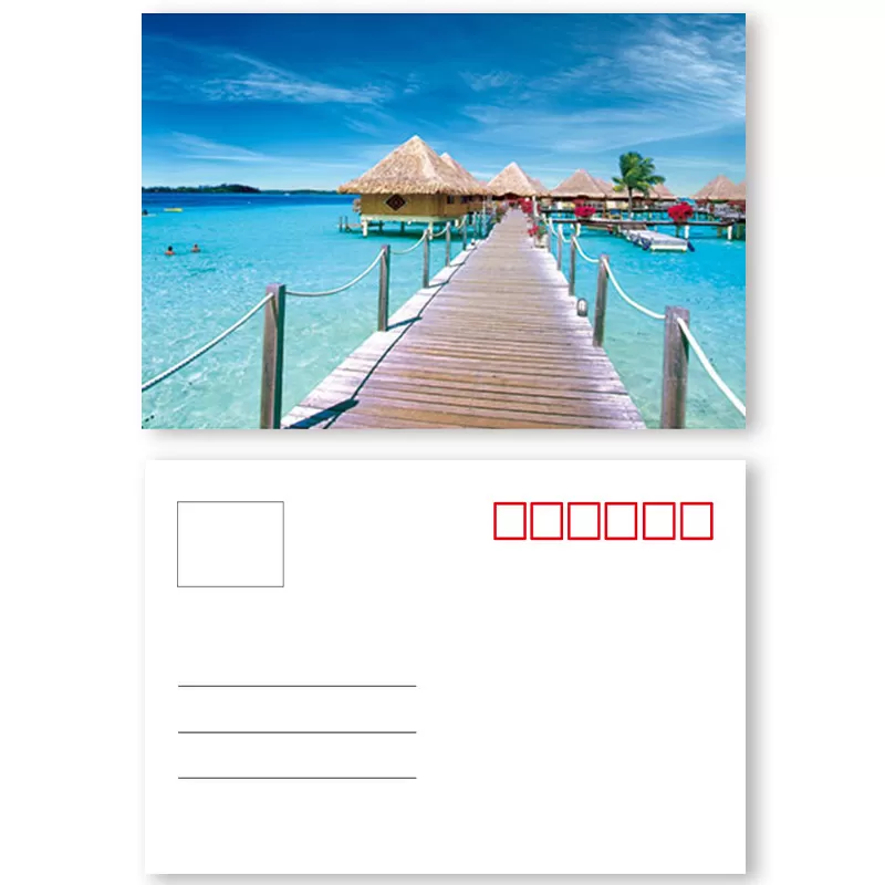 Wholesale 4x6'' 3D Lenticular Postcard Printing With Moving Beach Images 3d postcard for gifts