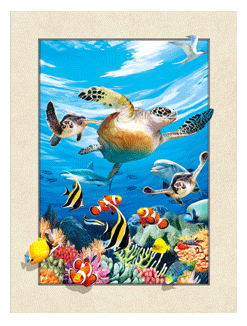 HD 5D Ocean World Wall Poster Lenticular Printing Picture