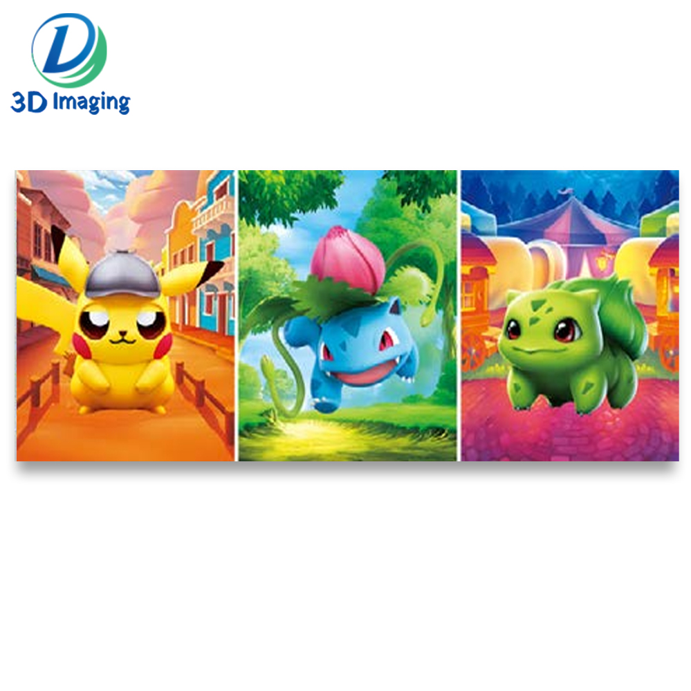 3D lenticular Pokémon poster high-quality lenticular printing